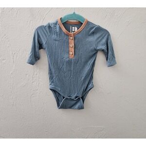Dot‎ Dot Smile Baby Bamboo Long Sleeve Bodysuit Outfit Boy Blue 3-6 Months